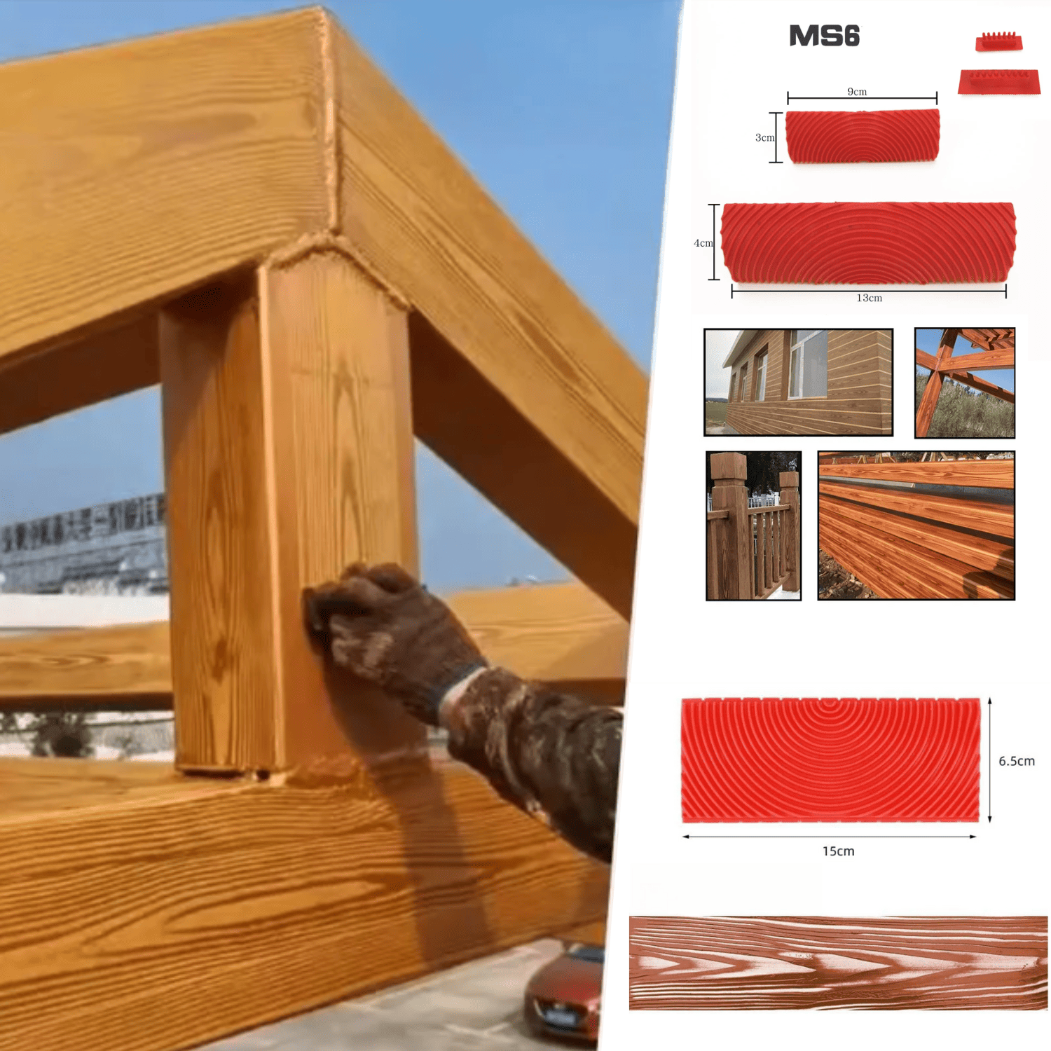 Set 2pcs “PRO” y Set 2pcs “S” – Plantillas Veteadoras Efecto Madera
