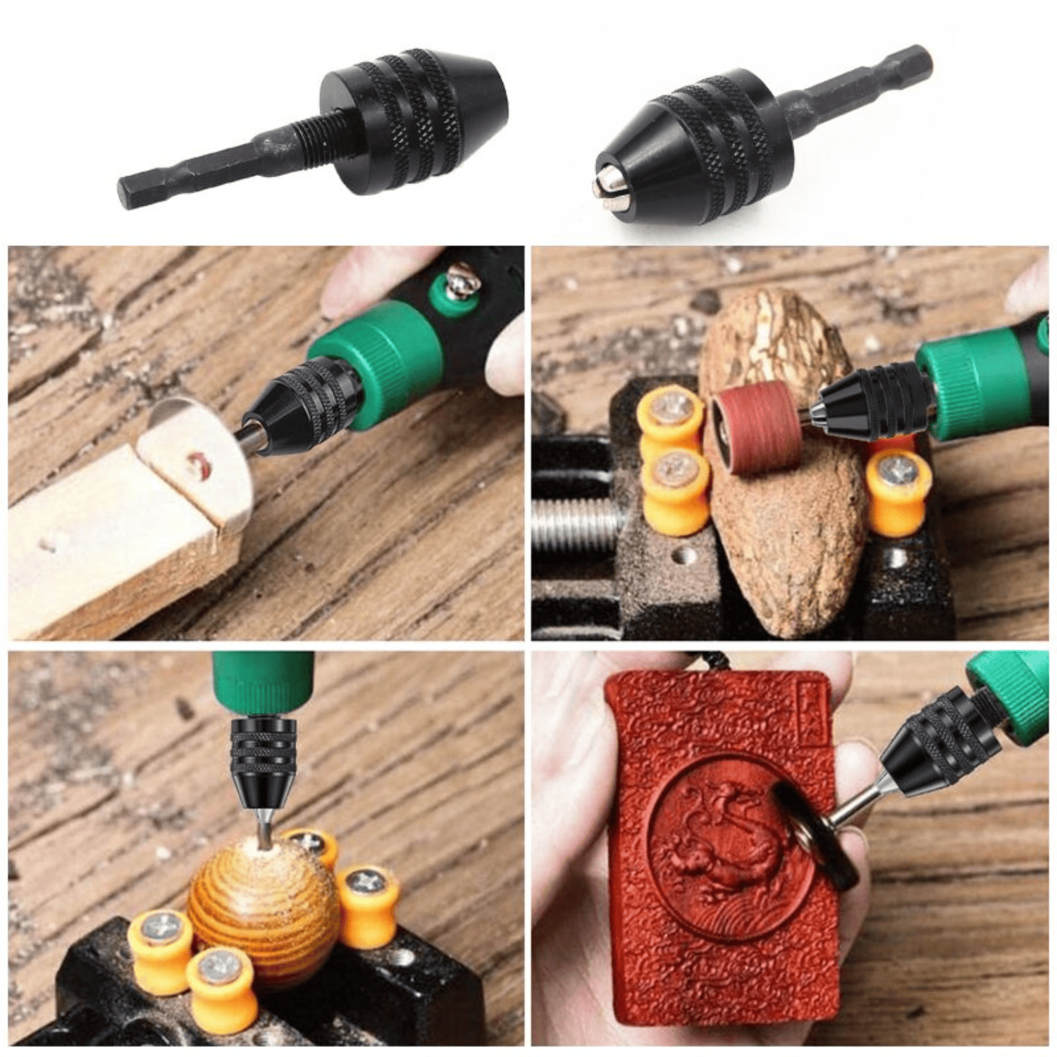 Portabrocas 0.3–6.5 mm & 0.3–8 mm con Cambio Rápido