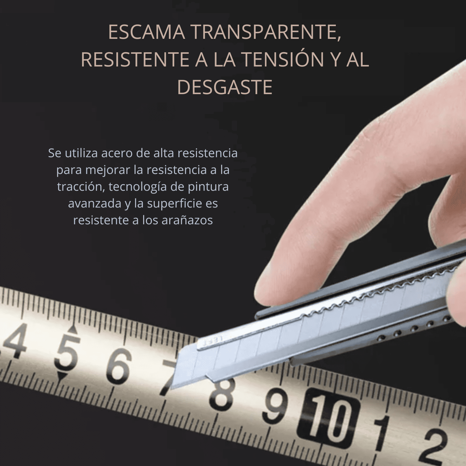 Cinta Métrica en Acero Inoxidable de 5m x 25mm – Diseño Hueco PRO