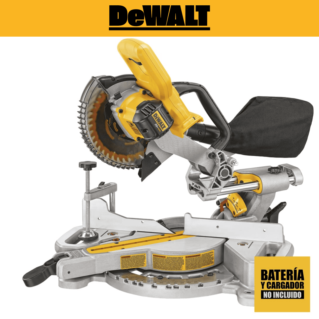 SIERRA INGLETEADORA TELESCOPICA 7 1/4 - 4100 RPM  DEWALT DCS361B - COD:100720