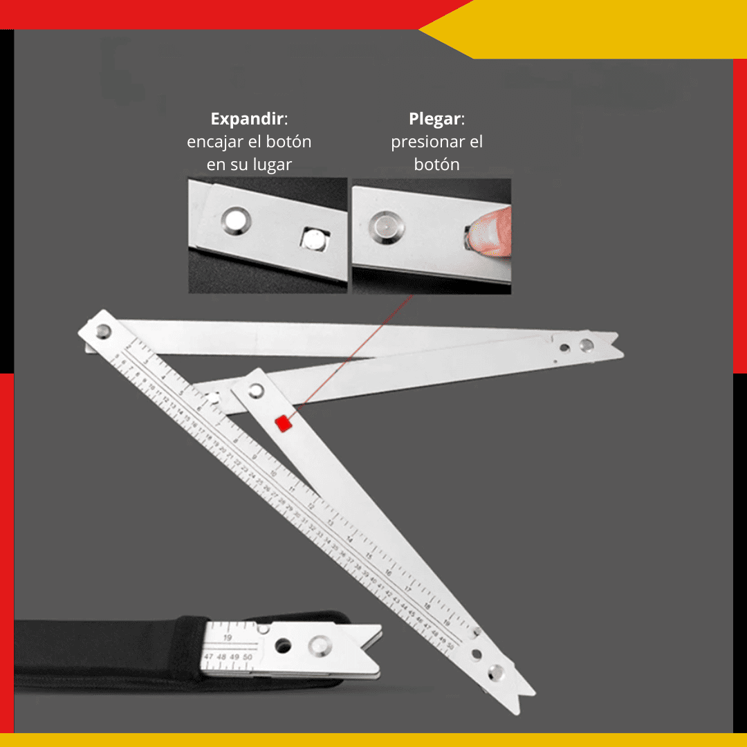 Escuadra Rápida Plegable de 59 cm – Precisión y Ahorro de Espacio en Cada Corte
