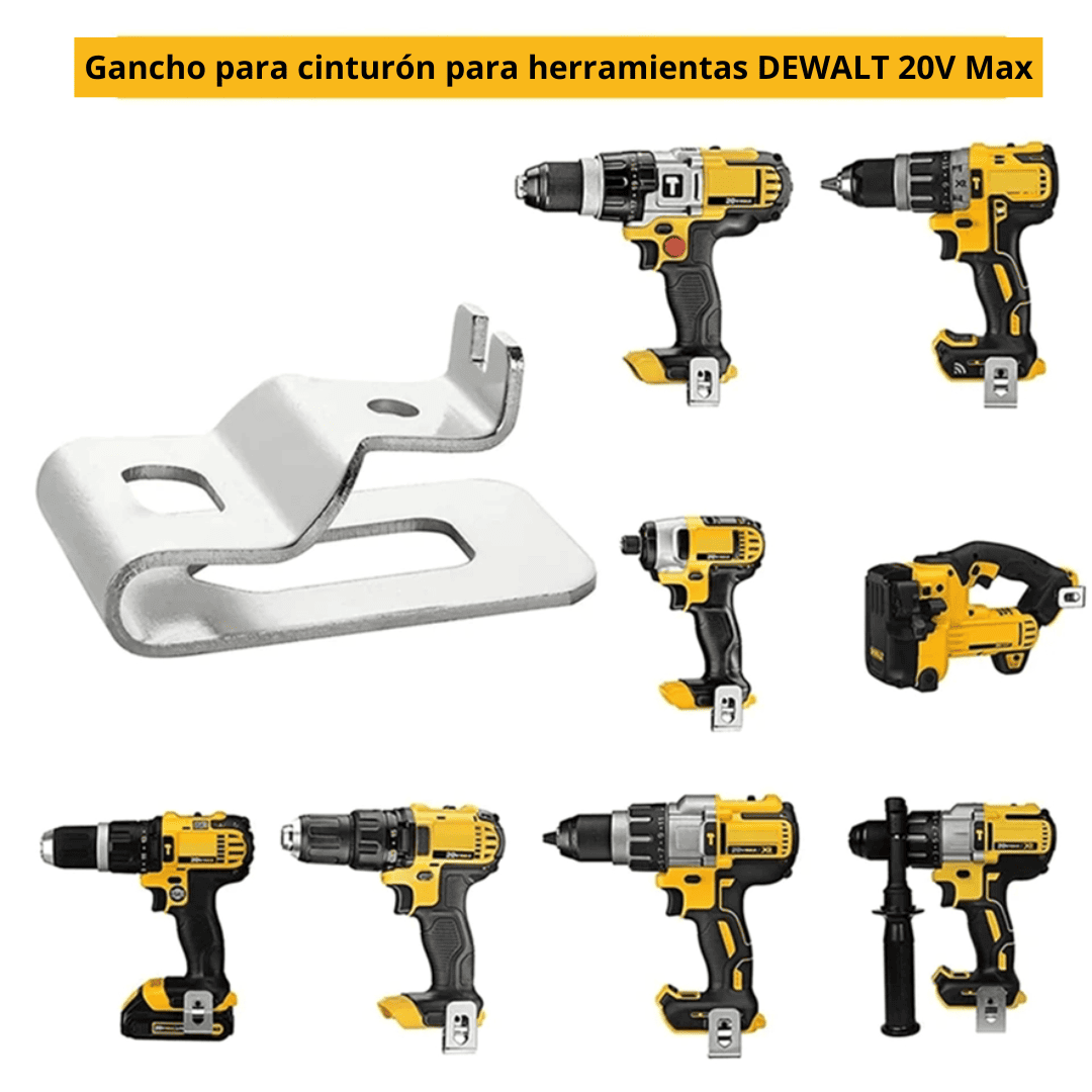 Gancho para Cinturón – Compatible con Taladros y Atornilladores DeWalt 18V / 20V