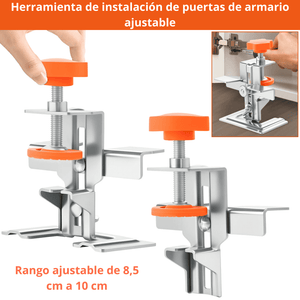 Soporte en Acero PRO Regulable para Puertas – Precisión y Facilidad en la Instalación de Bisagras y Gabinetes
