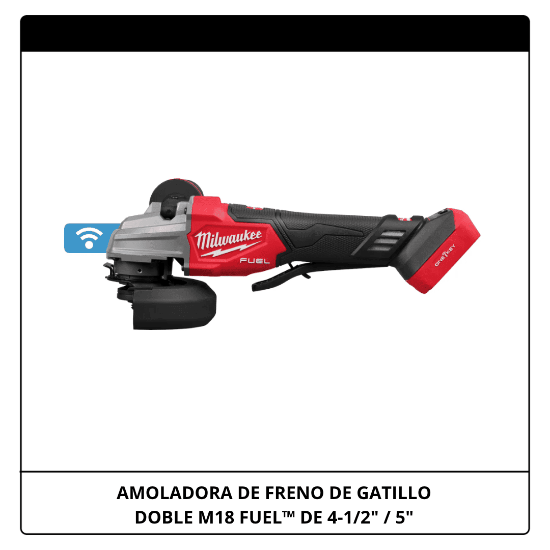 Amoladora Angular con Freno de Gatillo Doble M18 FUEL™ 4-1/2” – 5” Milwaukee 2986-20 (Semi-nuevo)