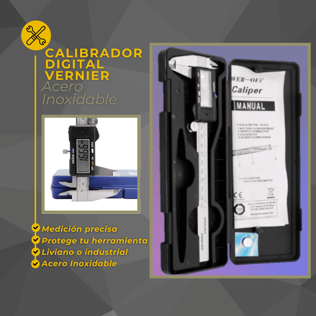 Calibradores Digitales PRO – Vernier Pie de Rey en Estuche Rígido