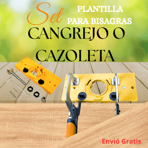 PLANTILLA PARA BISAGRAS CANGREJO O CAZOLETA – Set Completo en Caja mas accesorios