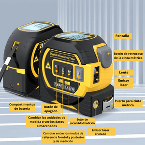 Cinta Métrica Láser 3 en 1 – Precisión Profesional hasta 60 m