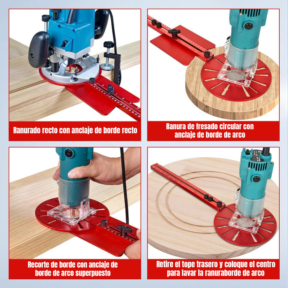 Plantillas Guía PRO para Router y Fresadora, 53cm