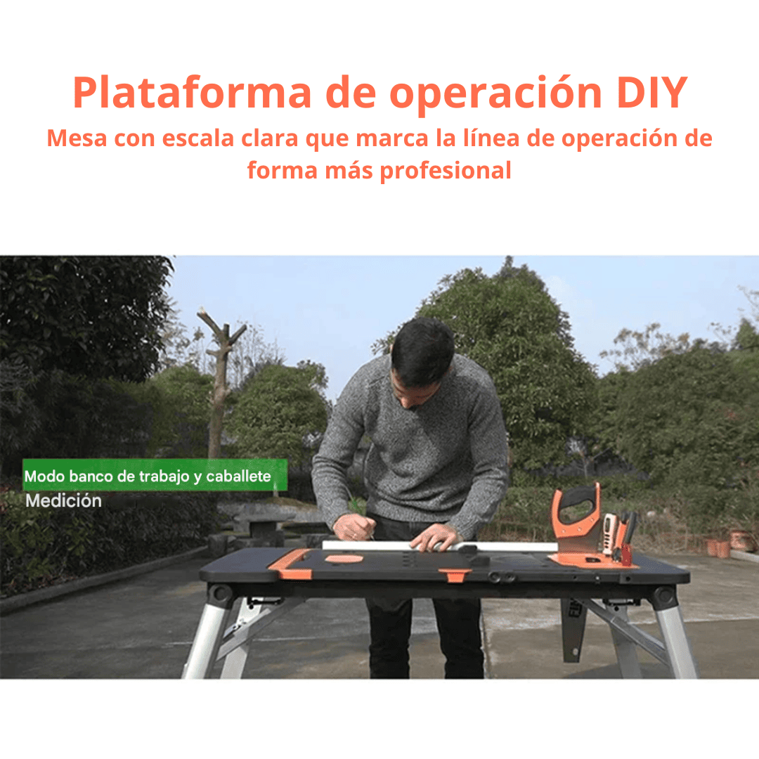 Mesa de Trabajo 7 en 1 Multifuncional – Plegable, Portátil y Súper Resistente