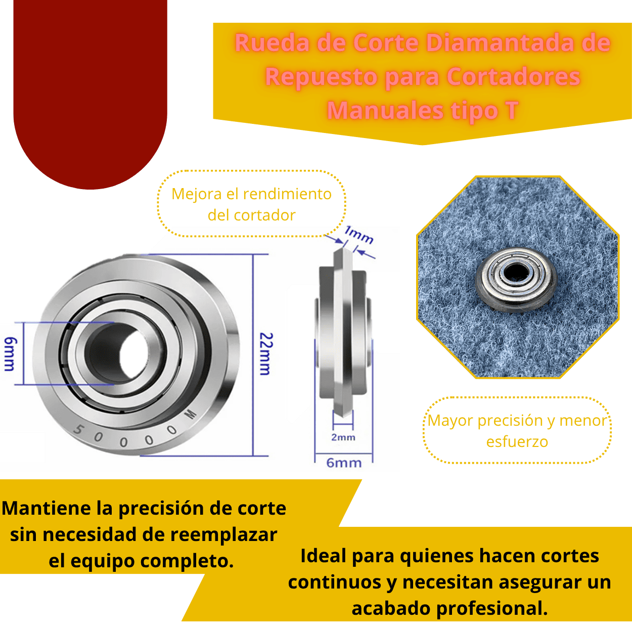 Cortador Manual en T de 90 cm con Partidor PRO