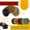 Set de 7 Discos Pulidores Ovalados de 4" – Para Porcelanato, Granito y Mármol