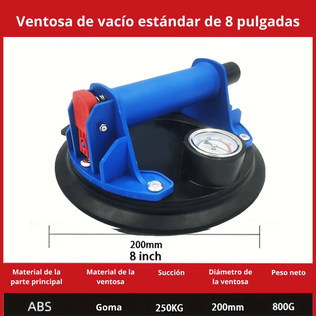 Ventosa Profesional de 8'' – Capacidad de Carga Hasta 250 kg