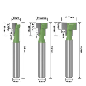 Set de 3 Brocas T-Slot – Precisión y control en cada ranura